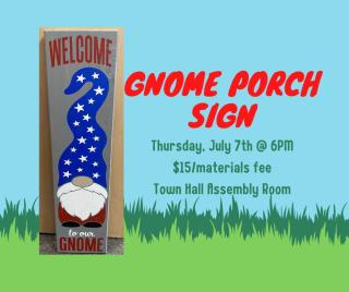 Gnome Porch Sign