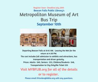 Metropolitan Museum of Art Bus Trip