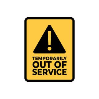 temporarily out of service sign image
