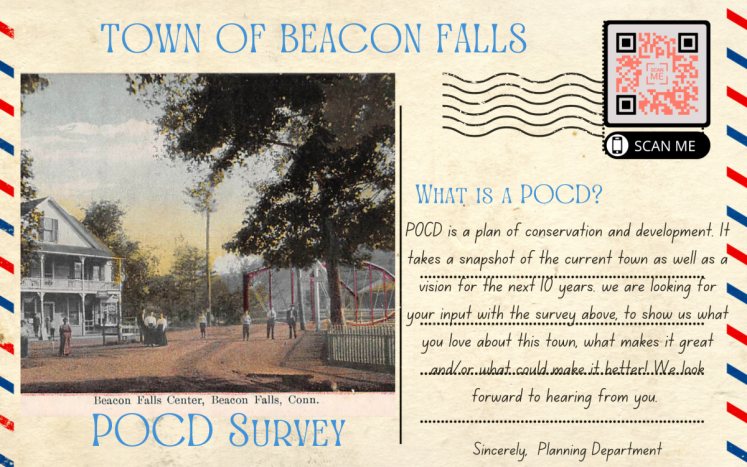 town of Beacon Falls old picture, postcard